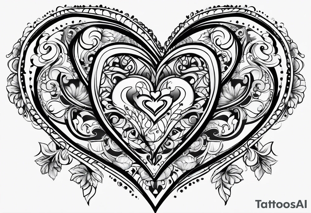 Love hearts tattoo idea