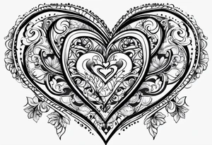 Love hearts tattoo idea