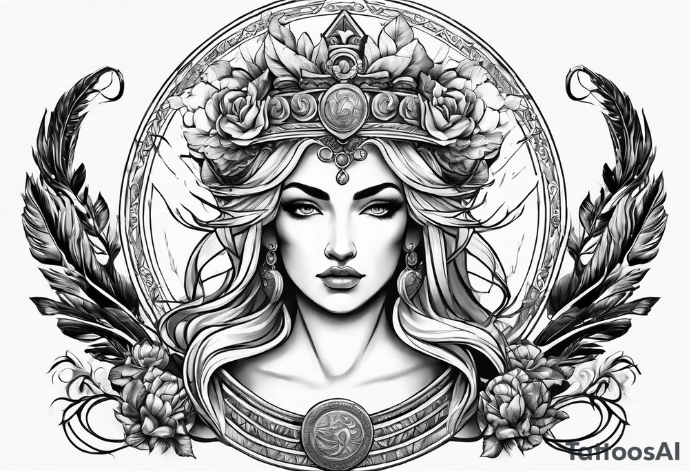 Greek mythology with Madusa tattoo idea