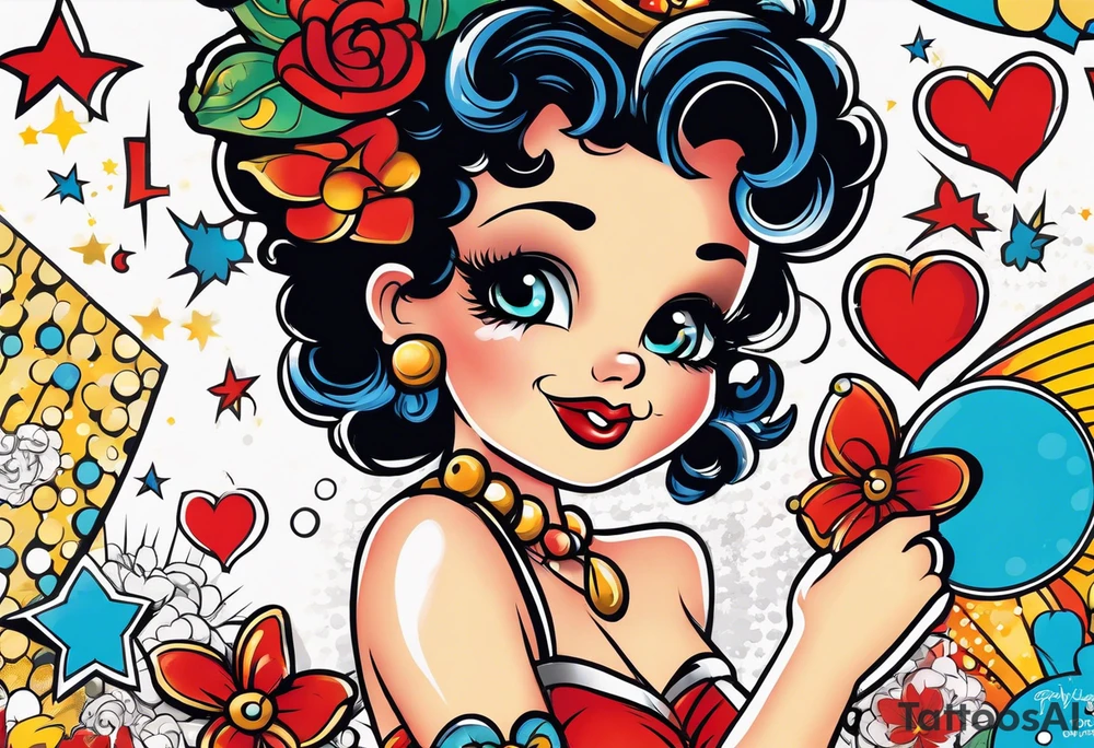 Betty boop sleeve tattoo idea