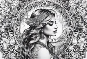 Ancient And Christian style tattoo idea