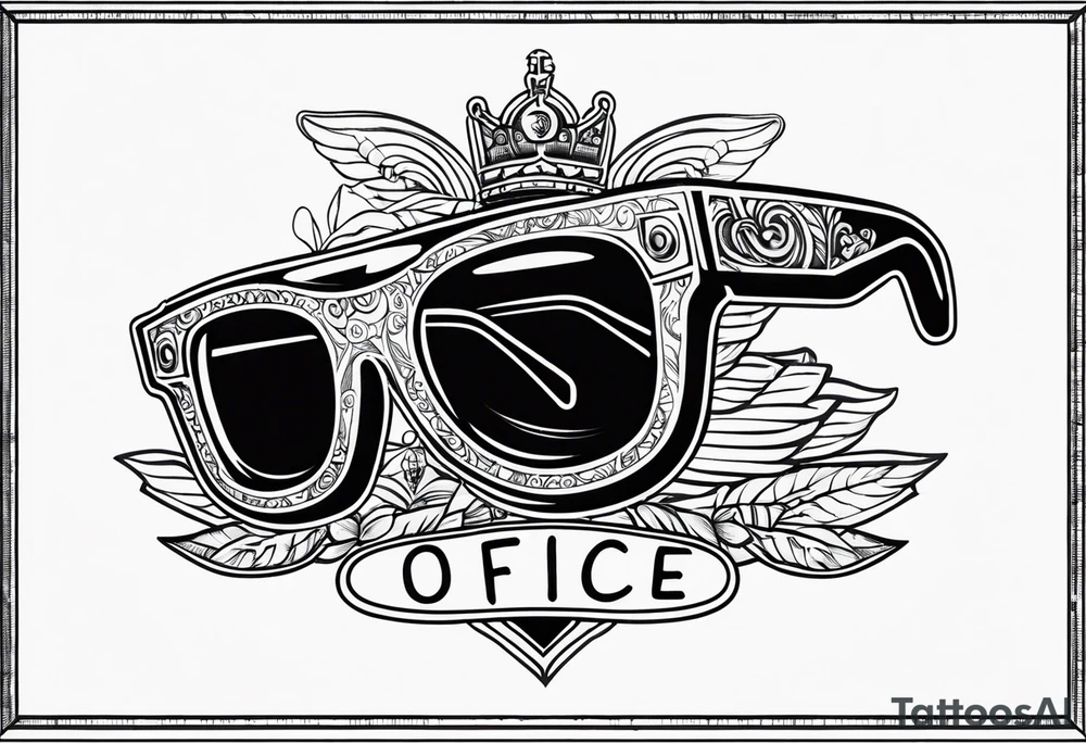 sunglasses officer tattoo idea