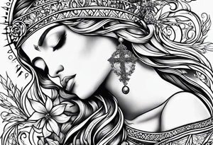 "Falling in love with Jesus" in words tattoo idea
