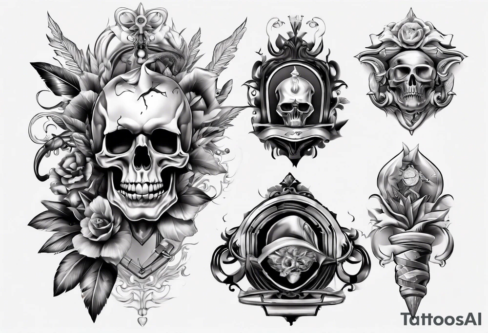 luxury villa tattoo idea