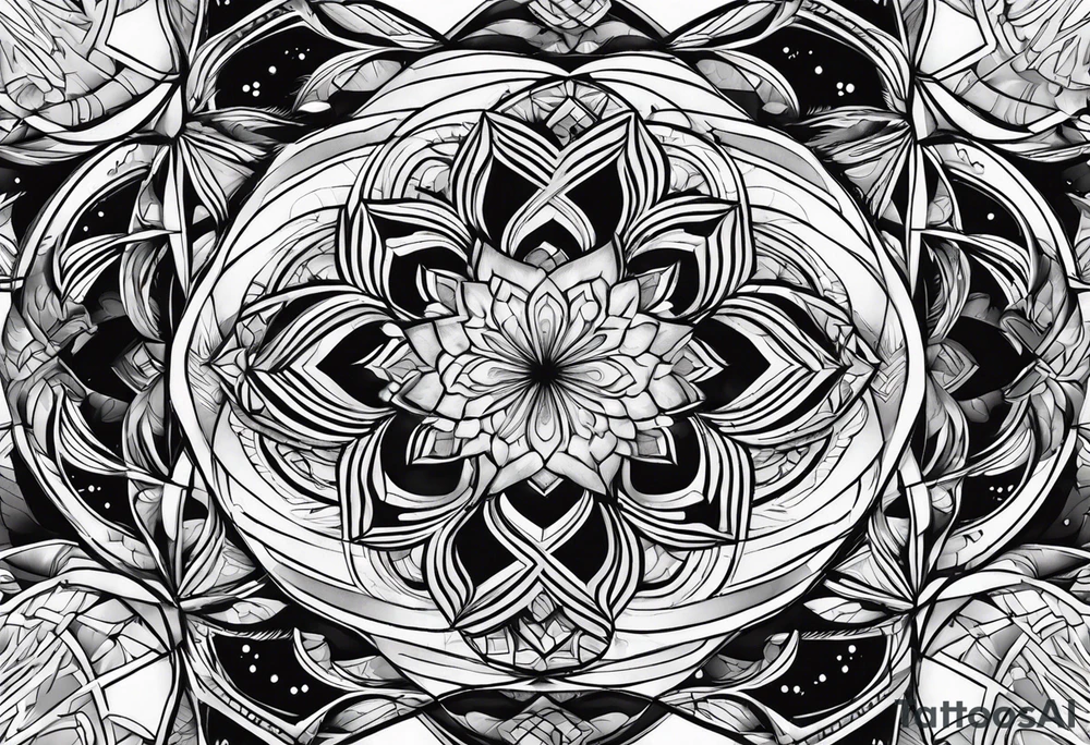Fractals square tattoo idea