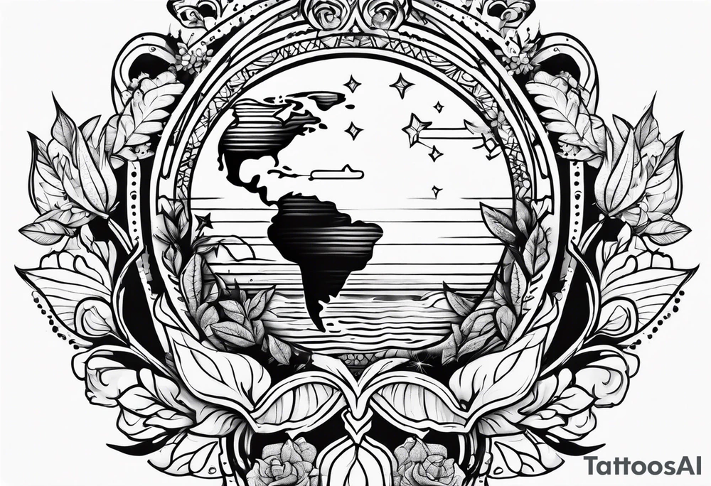 Earth day flash tattoos 
simple line work tattoo idea