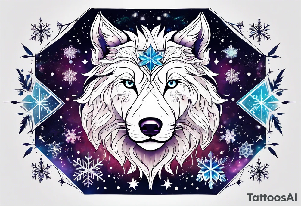 Constellation, animal, snowflake tattoo idea