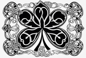 4 leaf clover celtic tattoo idea