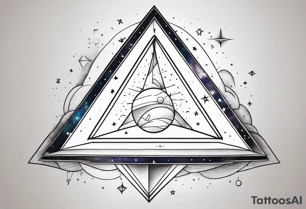 a prism with universe inside tattoo idea