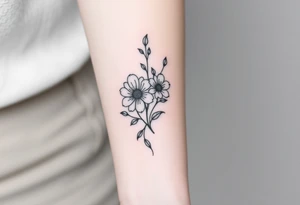 Unique flower art tattoo idea