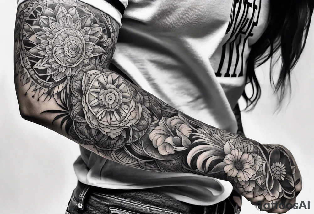 Arm sleeve tattoo idea