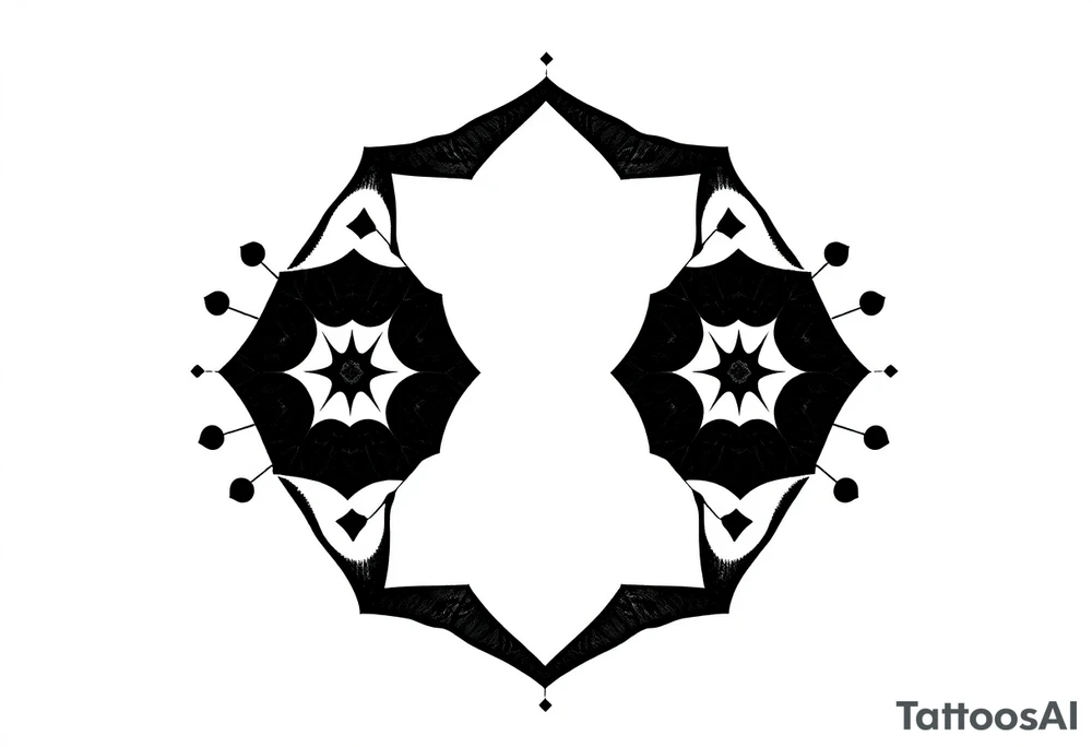 End falling apart hexagonal fractal pattern tattoo idea