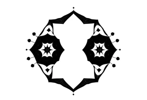 End falling apart hexagonal fractal pattern tattoo idea