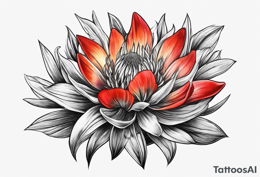 Indian paintbrush with stem tattoo idea