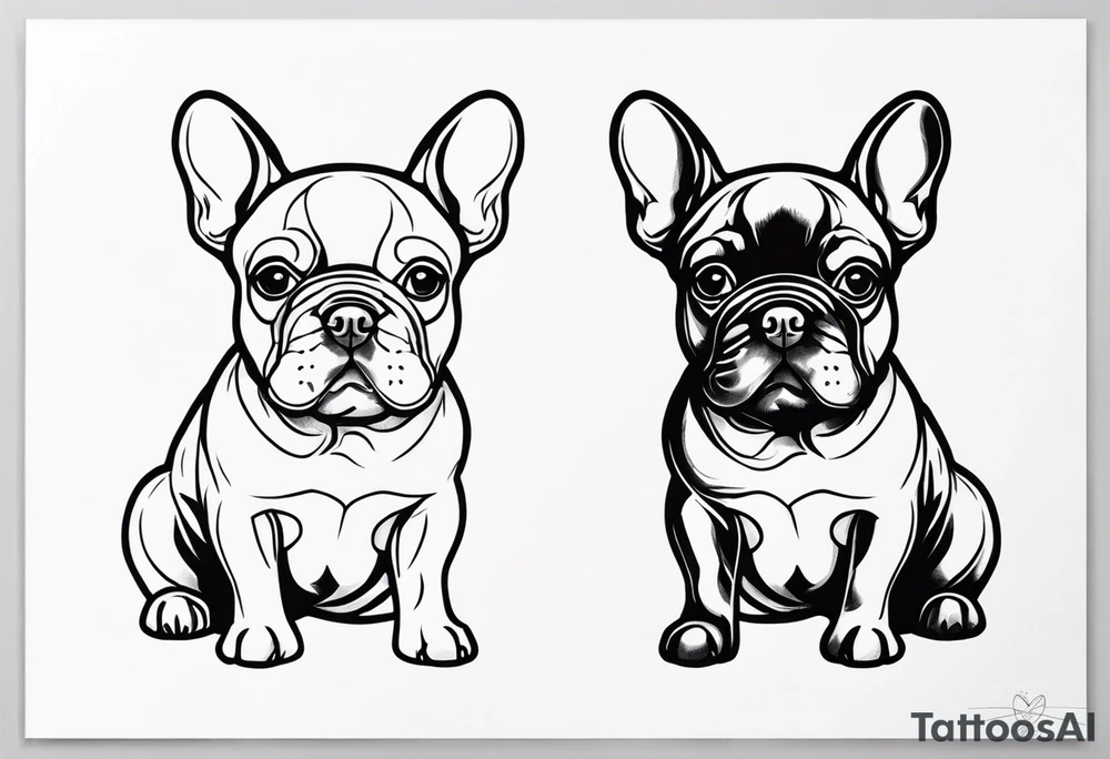 French bulldog tattoo idea