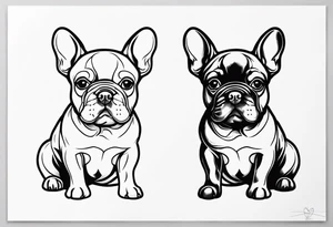 French bulldog tattoo idea
