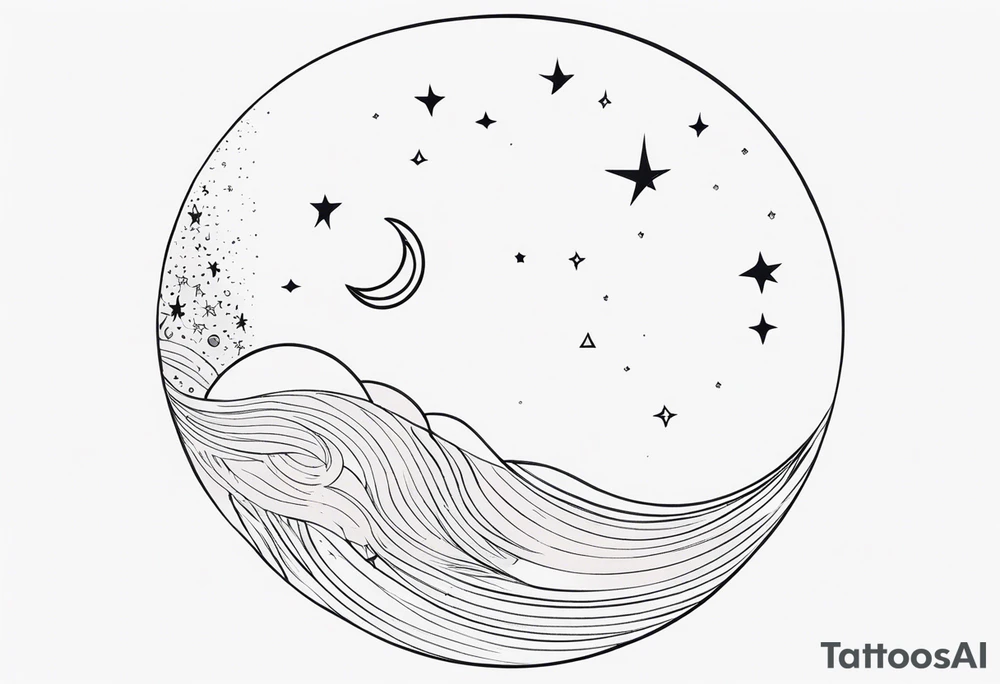 Moon tattoo idea