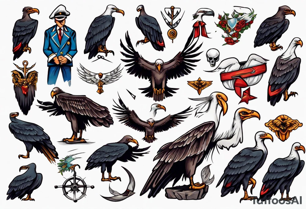 vulture
classic style tattoo idea