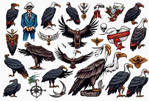 vulture
classic style tattoo idea