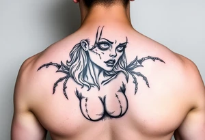 Zombie pinup girl tattoo idea