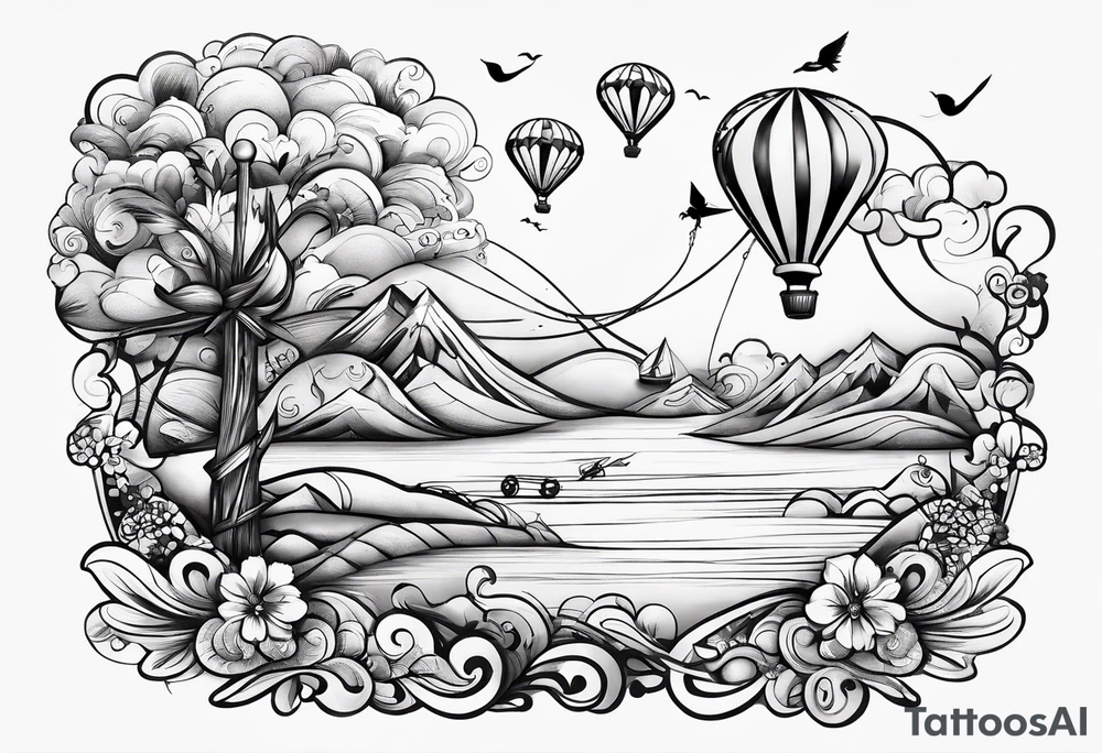 the words "Go Fly A Kite" in a whimsical font tattoo idea