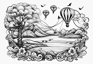 the words "Go Fly A Kite" in a whimsical font tattoo idea