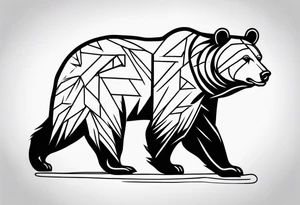 American traditional bear tattoo idea