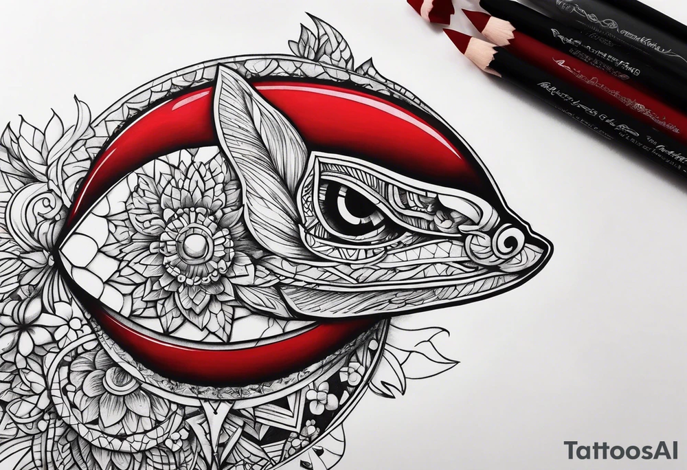 Ruby red small tattoo idea