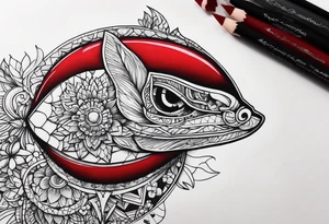 Ruby red small tattoo idea