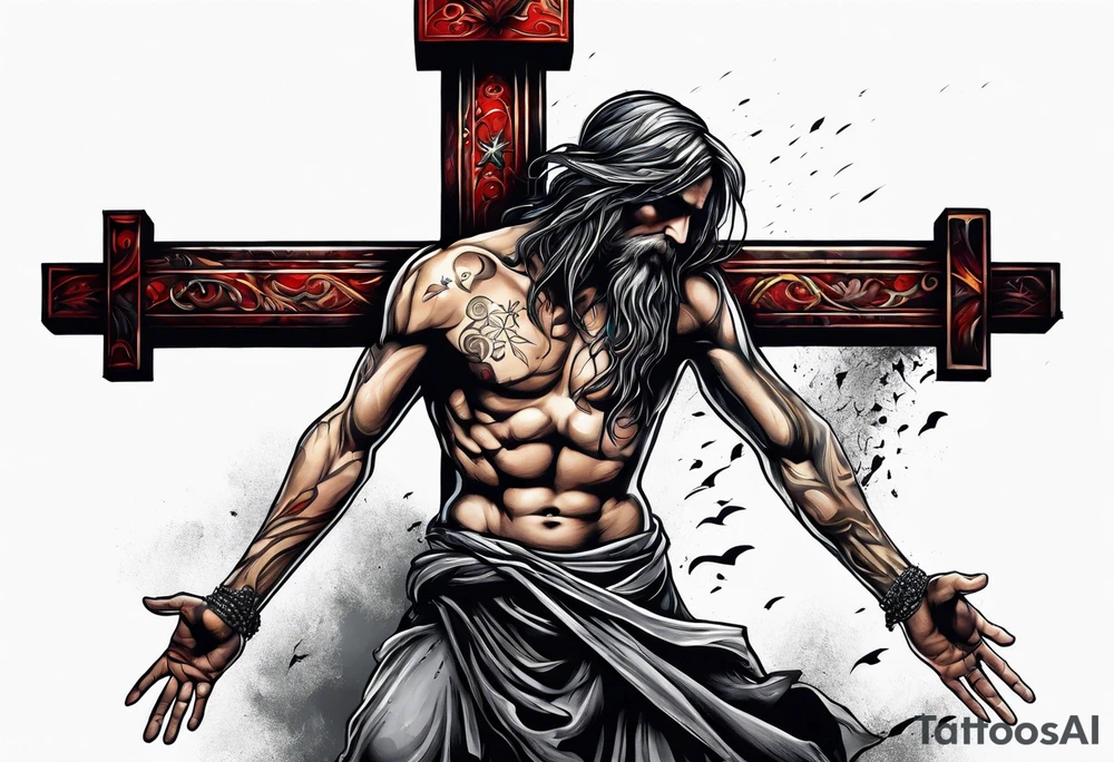 beggar reaching for the cross tattoo idea