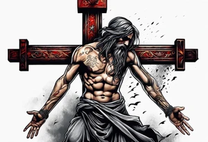 beggar reaching for the cross tattoo idea