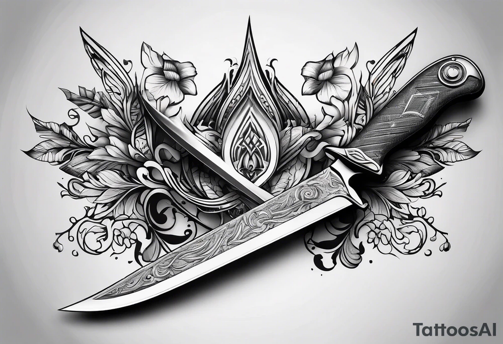 Knife, minimalistic tattoo idea