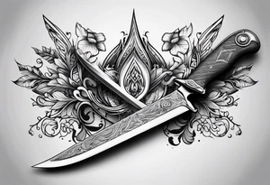 Knife, minimalistic tattoo idea