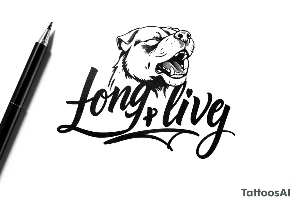 Long live dawg in a script tattoo idea