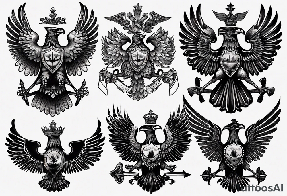 russian eagle tattoo idea