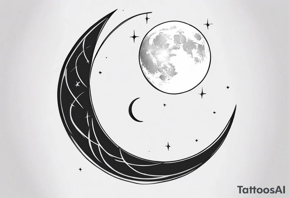 crescent moon tattoo idea