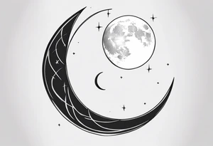 crescent moon tattoo idea