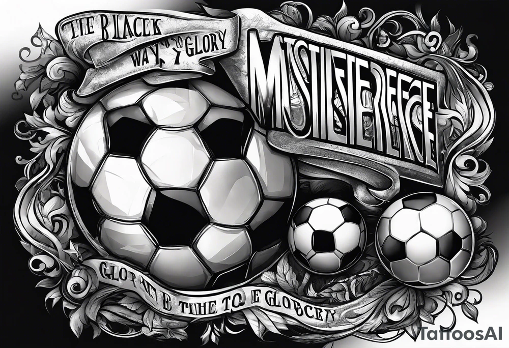 I want to be some thing like the way to the glory in soccer tattoo idea