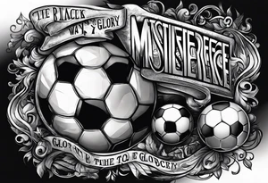I want to be some thing like the way to the glory in soccer tattoo idea
