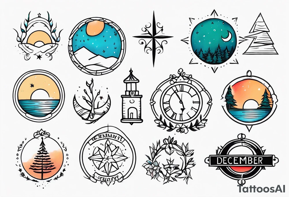 December birth month tattoo idea