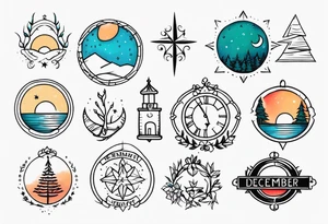 December birth month tattoo idea