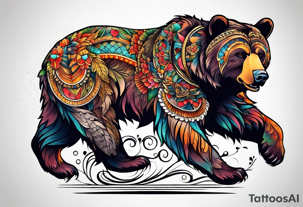 Dancing bear tattoo idea