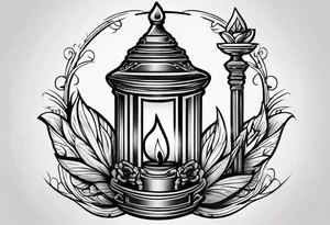 discipline above stock market candle stick tattoo idea