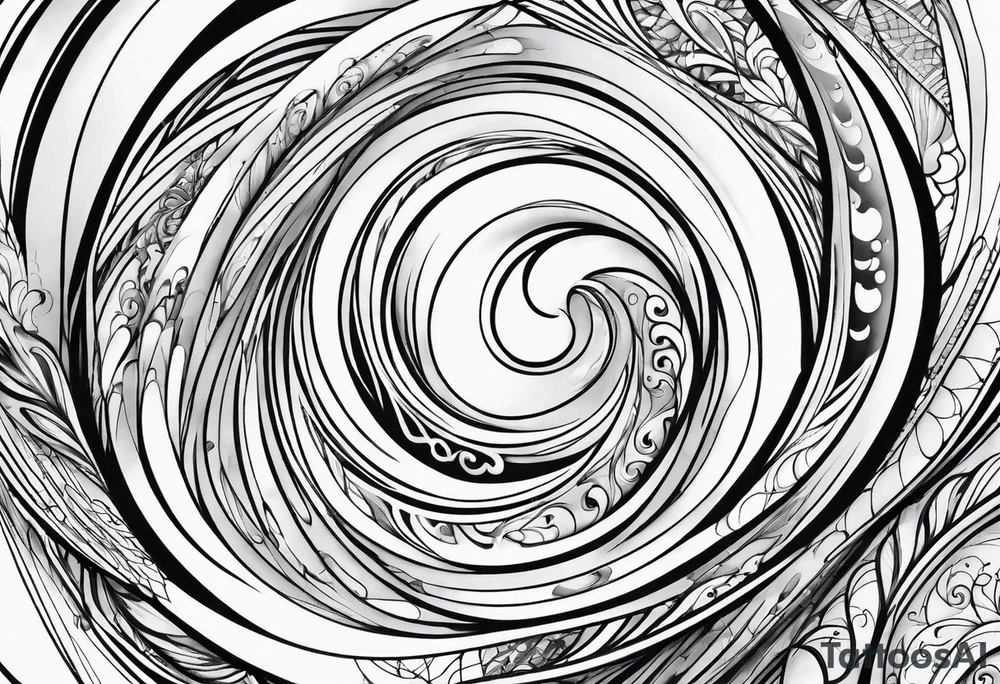 Swirls and whirls half sleeve tattoo idea