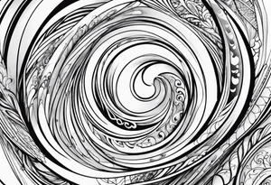 Swirls and whirls half sleeve tattoo idea