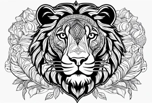 Lion fromage atlas tattoo idea