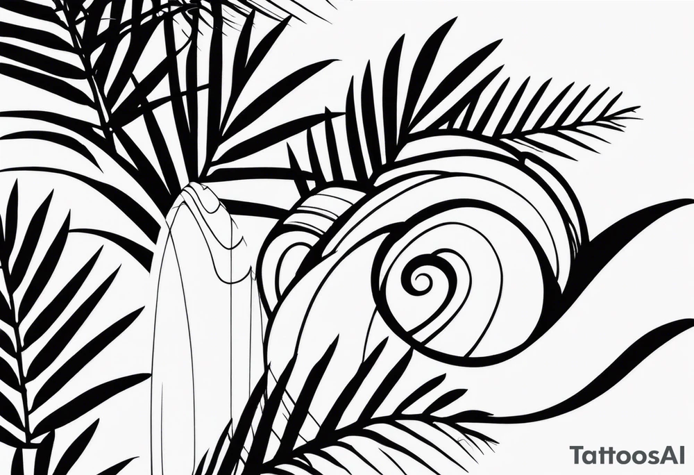 Inner arm , in one straight line .. a small Palm tree , shell , wave & heart tattoo idea