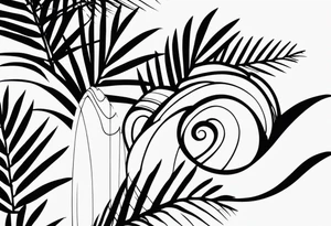 Inner arm , in one straight line .. a small Palm tree , shell , wave & heart tattoo idea