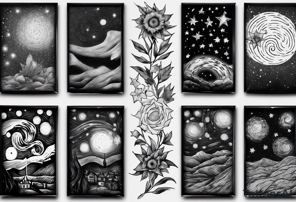 starry nights van gogh tattoo idea