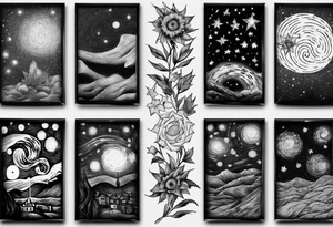 starry nights van gogh tattoo idea